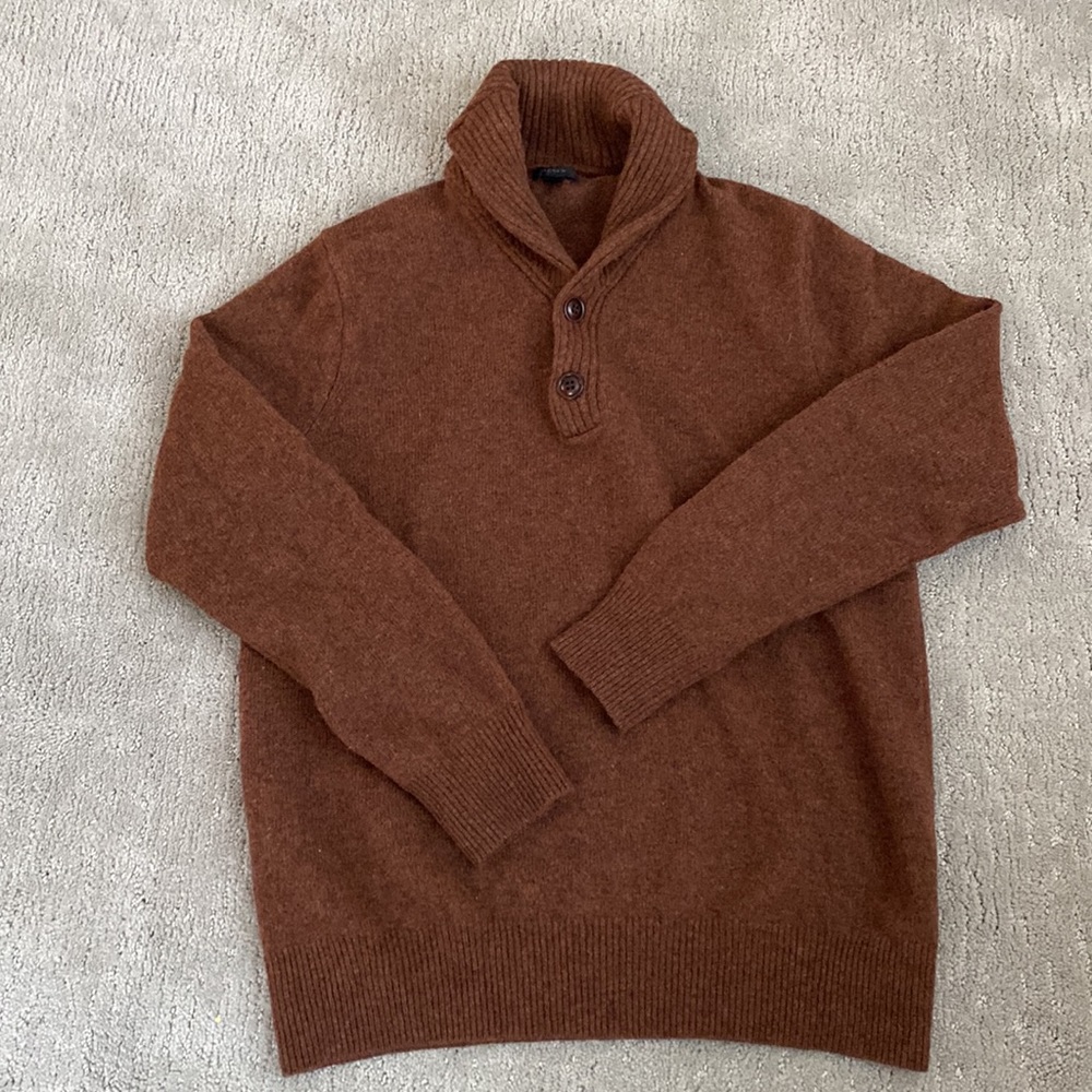 J.Crew Men’s Cowl Neck Wool Sweater